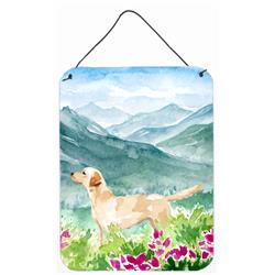 Mountian Flowers Yellow Labrador Wall or Door Hanging Prints