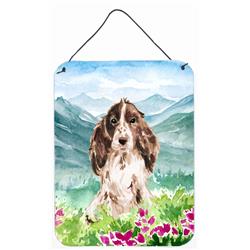 Mountian Flowers Chocolate Parti Cocker Spaniel Wall or Door Hanging Prints