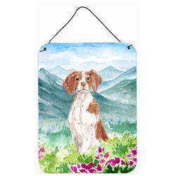 Mountian Flowers Brittany Spaniel Wall or Door Hanging Prints