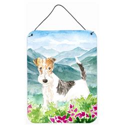 Mountian Flowers Fox Terrier Wall or Door Hanging Prints