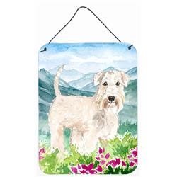 Mountian Flowers Wheaten Terrier Wall or Door Hanging Prints
