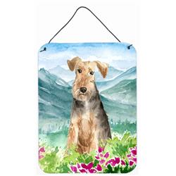Mountian Flowers Welsh Terrier Wall or Door Hanging Prints