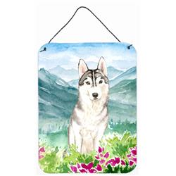 Mountian Flowers Siberian Husky Wall or Door Hanging Prints
