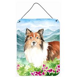 Mountain Flowers Sheltie Wall or Door Hanging Prints