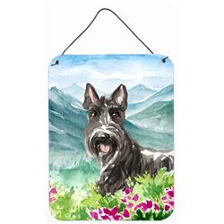 Mountain Flowers Scottish Terrier Wall or Door Hanging Prints