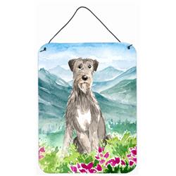 Mountain Flowers Irish Wolfhound Wall or Door Hanging Prints