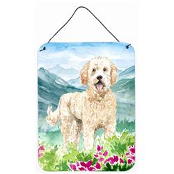 Mountain Flowers Goldendoodle Wall or Door Hanging Prints