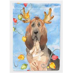 Christmas Lights Bloodhound Garden Size Flag