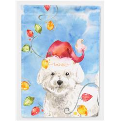 Christmas Lights Bichon Frise Garden Size Flag