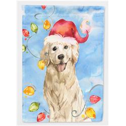 Christmas Lights Golden Retriever Garden Size Flag