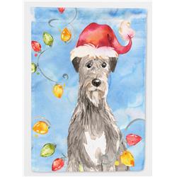 Christmas Lights Irish Wolfhound Garden Size Flag