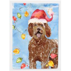 Christmas Lights Labradoodle Garden Size Flag