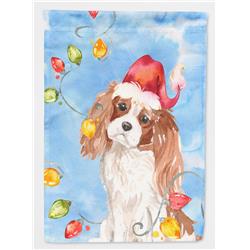 Christmas Lights Blenheim Cavalier Spaniel Garden Size Flag
