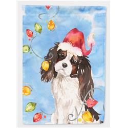 Christmas Lights Tricolor Cavalier Spaniel Garden Size Flag