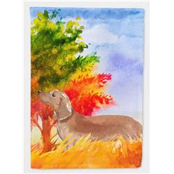 CK1932GF Fall Red Dachshund Garden Size Flag