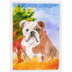 Fall English Bulldog Garden Size Flag