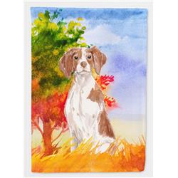 CK1954GF Fall Brittany Spaniel Garden Size Flag