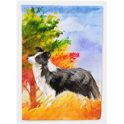 CK1955GF Fall Border Collie Garden Size Flag