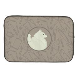 Picture of Carolines Treasures CK2212DDM Spitz in the Kitchen Dish Drying Mat