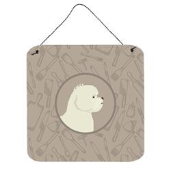 Bichon Frise in the Kitchen Wall or Door Hanging Prints