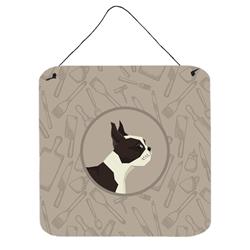 Boston Terrier in the Kitchen Wall or Door Hanging Prints
