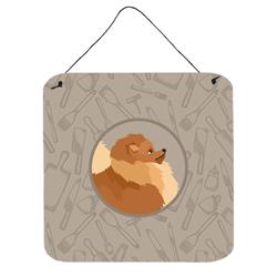 Pomeranian in the Kitchen Wall or Door Hanging Prints