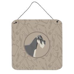 Schnauzer in the Kitchen Wall or Door Hanging Prints