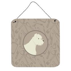 Westie in the Kitchen Wall or Door Hanging Prints