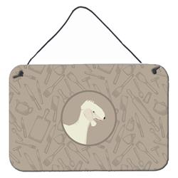 Bedlington Terrier in the Kitchen Wall or Door Hanging Prints