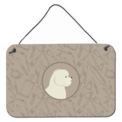 Bichon Frise in the Kitchen Wall or Door Hanging Prints