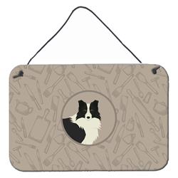 Border Collie in the Kitchen Wall or Door Hanging Prints