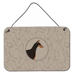 Doberman Pinscher in the Kitchen Wall or Door Hanging Prints