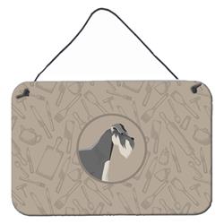Schnauzer in the Kitchen Wall or Door Hanging Prints