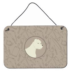 Westie in the Kitchen Wall or Door Hanging Prints