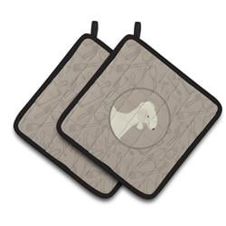 Picture of Carolines Treasures CK2167PTHD Bedlington Terrier In the Kitchen Pair of Pot Holders