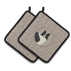 Picture of Carolines Treasures CK2169PTHD Border Collie In the Kitchen Pair of Pot Holders