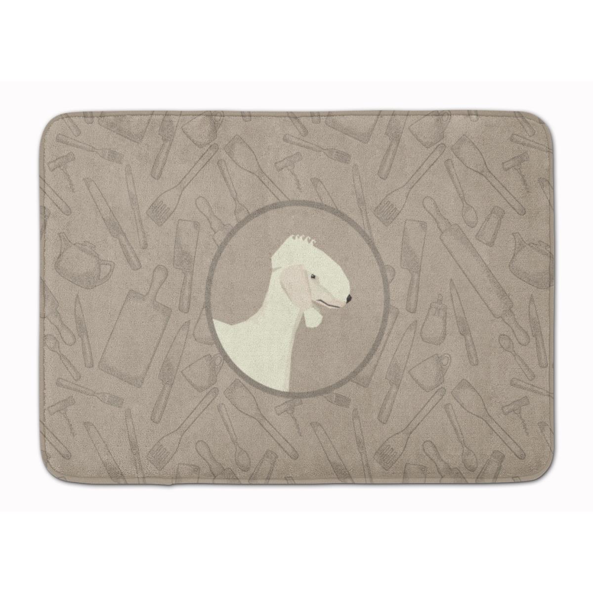 CK2167RUG Bedlington Terrier in the Kitchen Machine Washable Memory Foam Mat