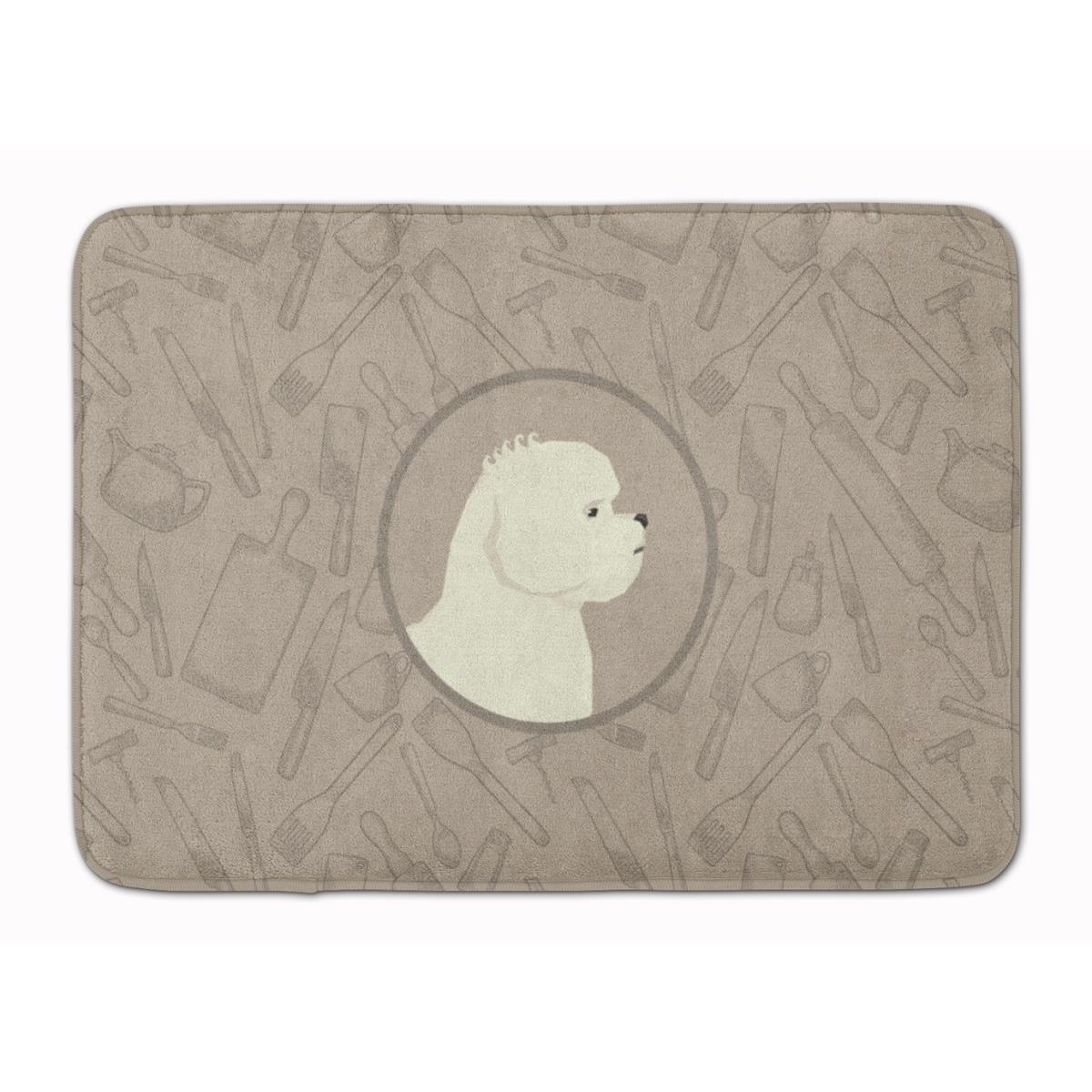 CK2168RUG Bichon Frise in the Kitchen Machine Washable Memory Foam Mat