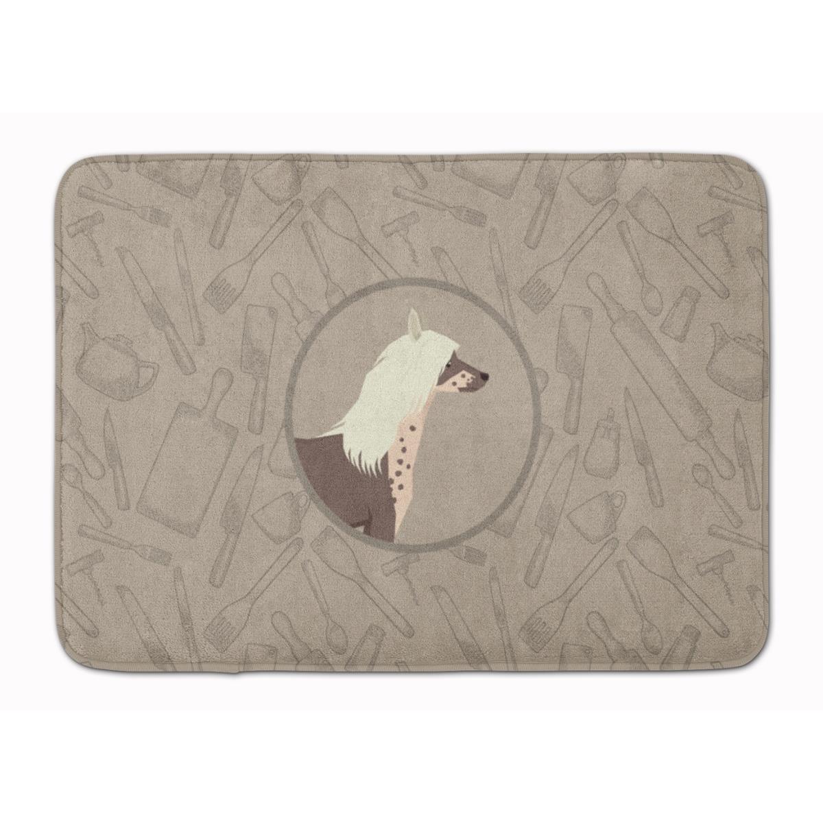 CK2178RUG Chinese Crested in the Kitchen Machine Washable Memory Foam Mat