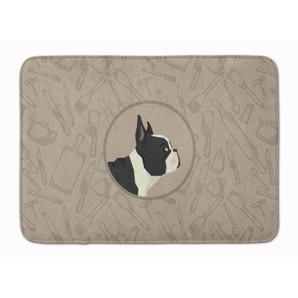 French Bulldog in the Kitchen Machine Washable Memory Foam Mat