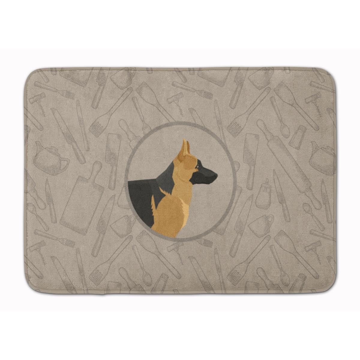German Shepherd in the Kitchen Machine Washable Memory Foam Mat