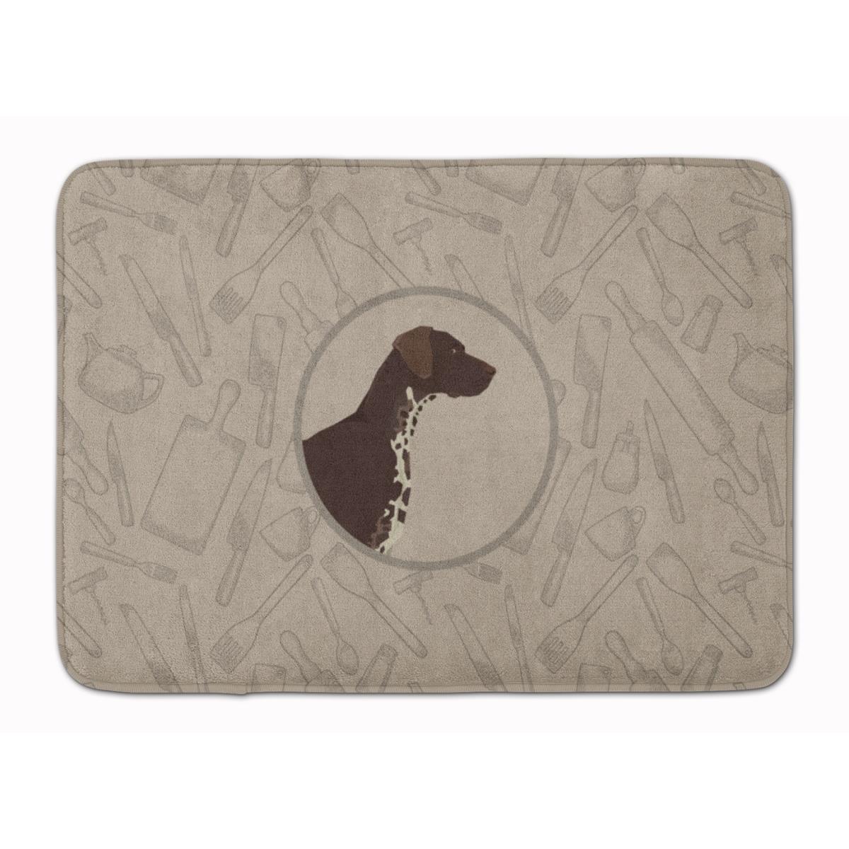 CK2188RUG German Shorthaired Pointer in the Kitchen Machine Washable Memory Foam Mat