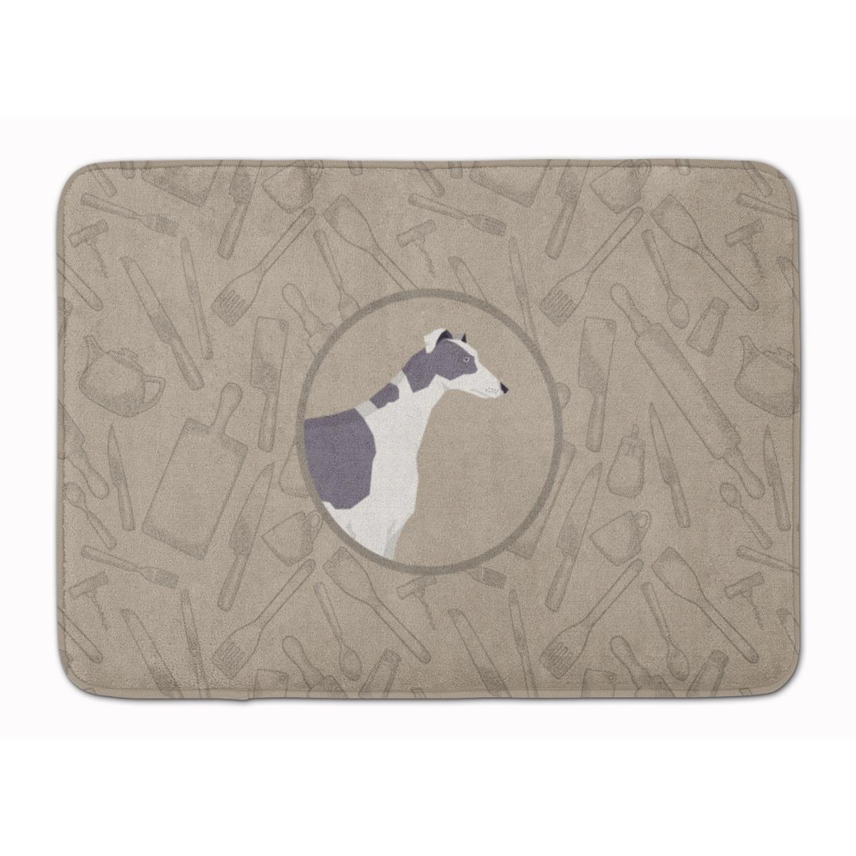 CK2190RUG Greyhound in the Kitchen Machine Washable Memory Foam Mat