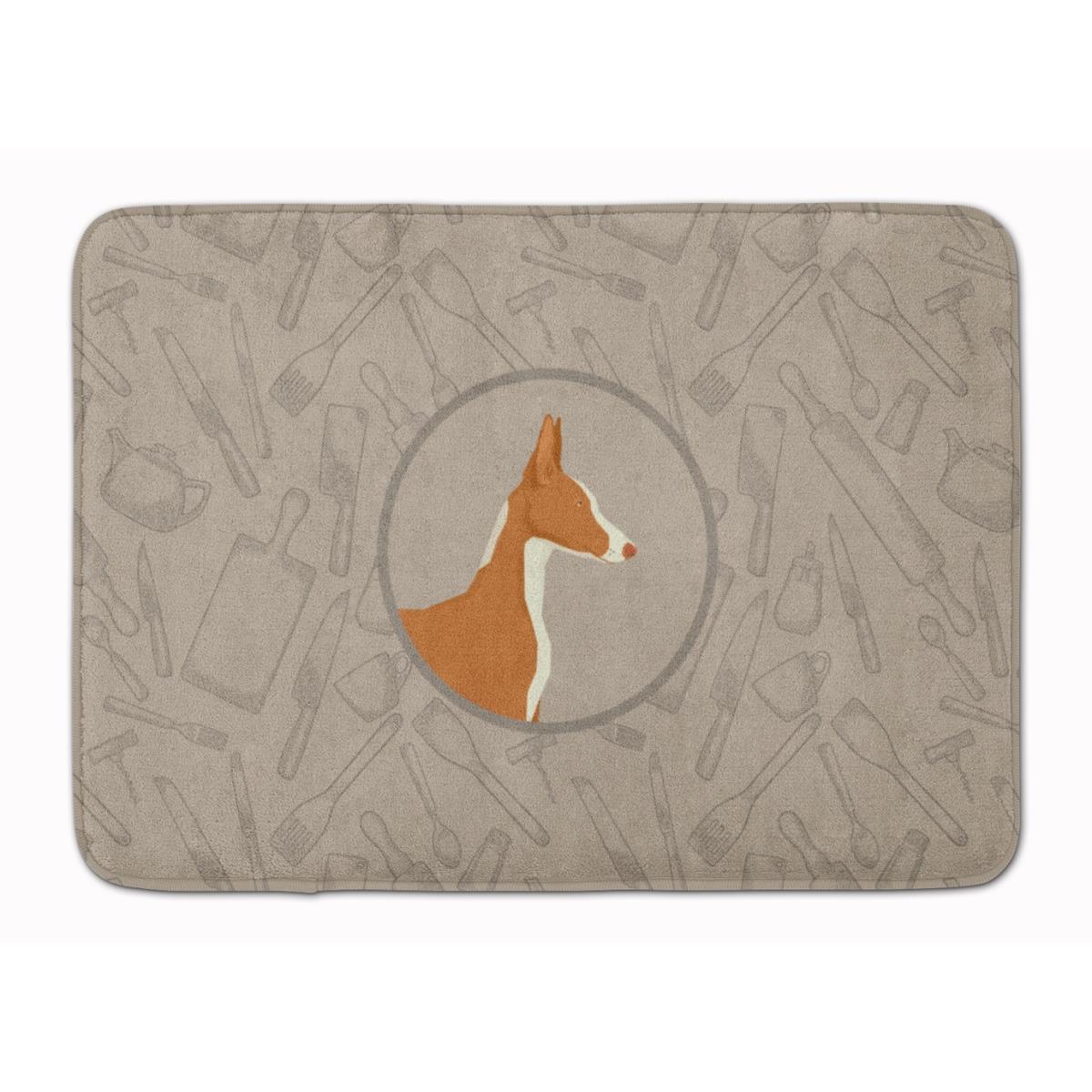 CK2192RUG Ibizan Hound in the Kitchen Machine Washable Memory Foam Mat