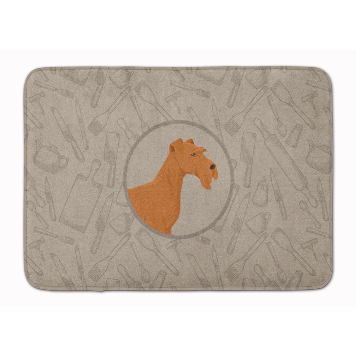 CK2193RUG Irish Terrier in the Kitchen Machine Washable Memory Foam Mat