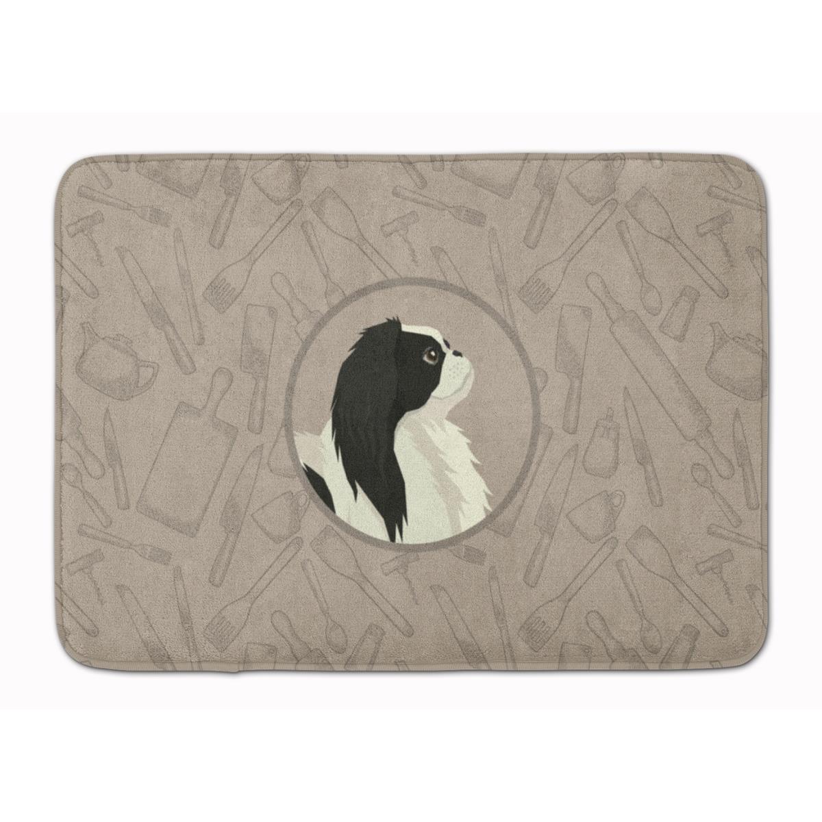 Japanese Chin in the Kitchen Machine Washable Memory Foam Mat