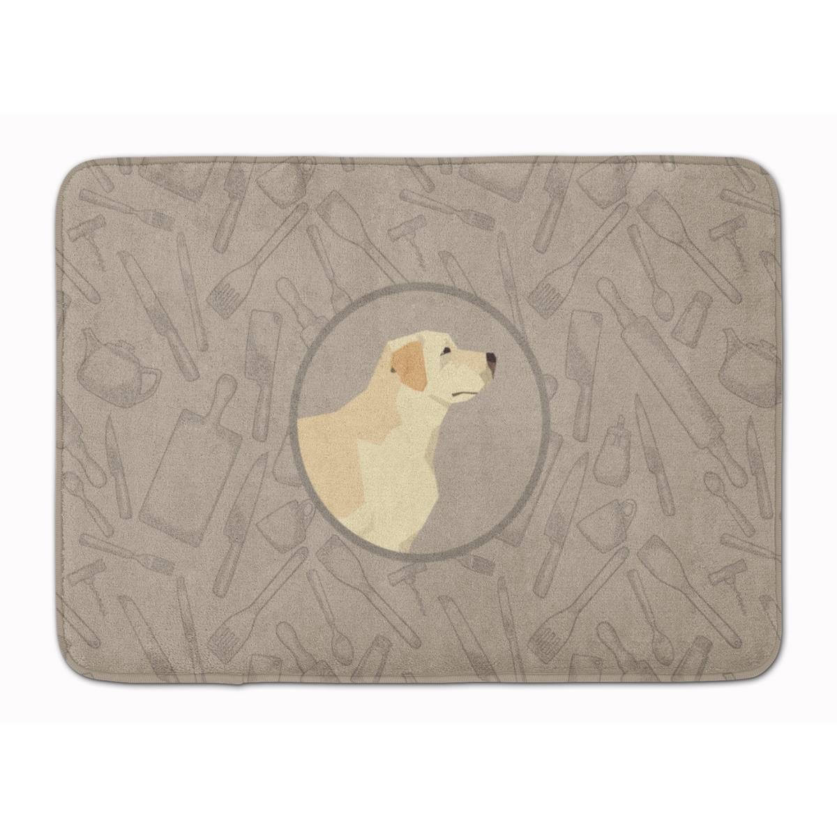 CK2196RUG Labrador Retriever in the Kitchen Machine Washable Memory Foam Mat