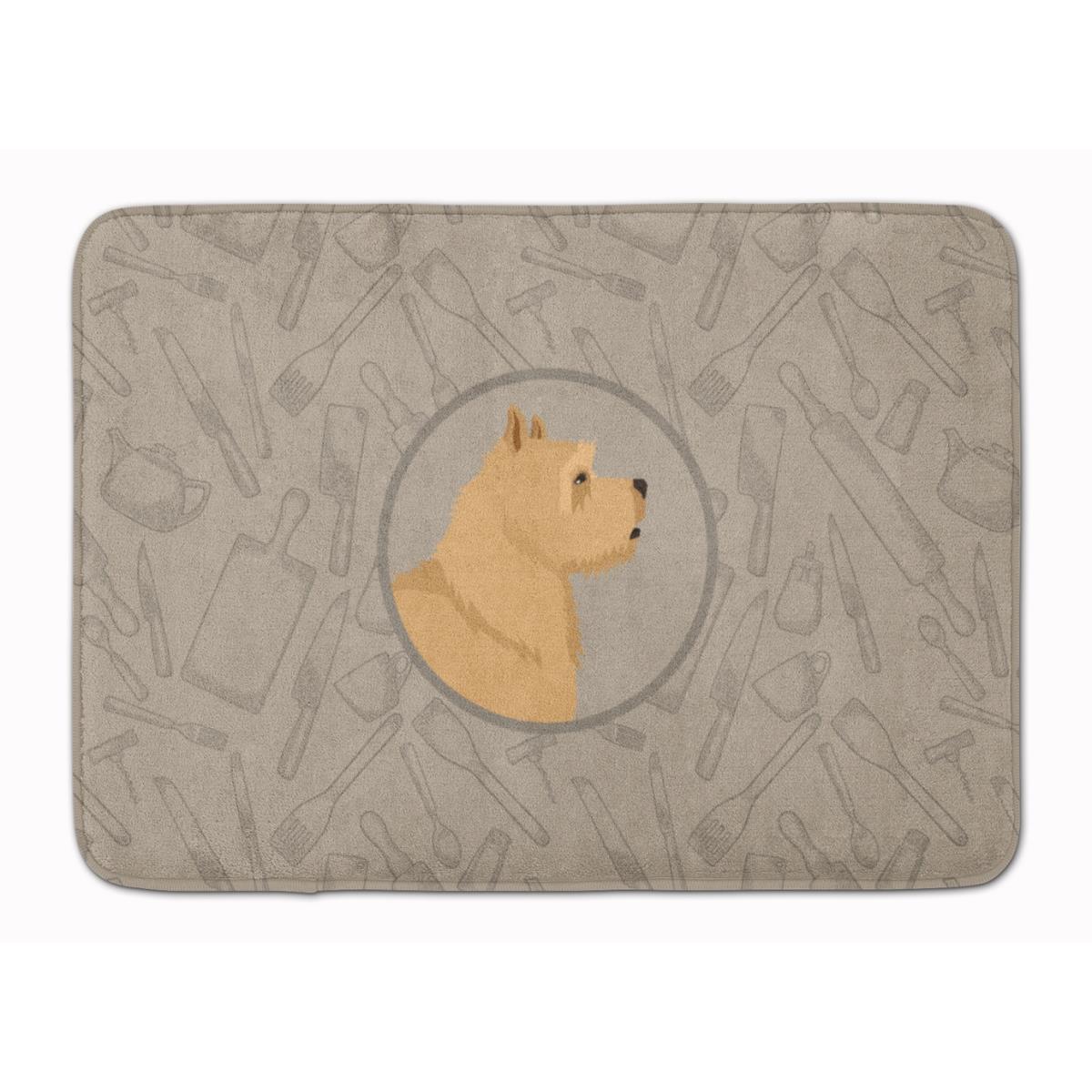 CK2198RUG Norwich Terrier in the Kitchen Machine Washable Memory Foam Mat