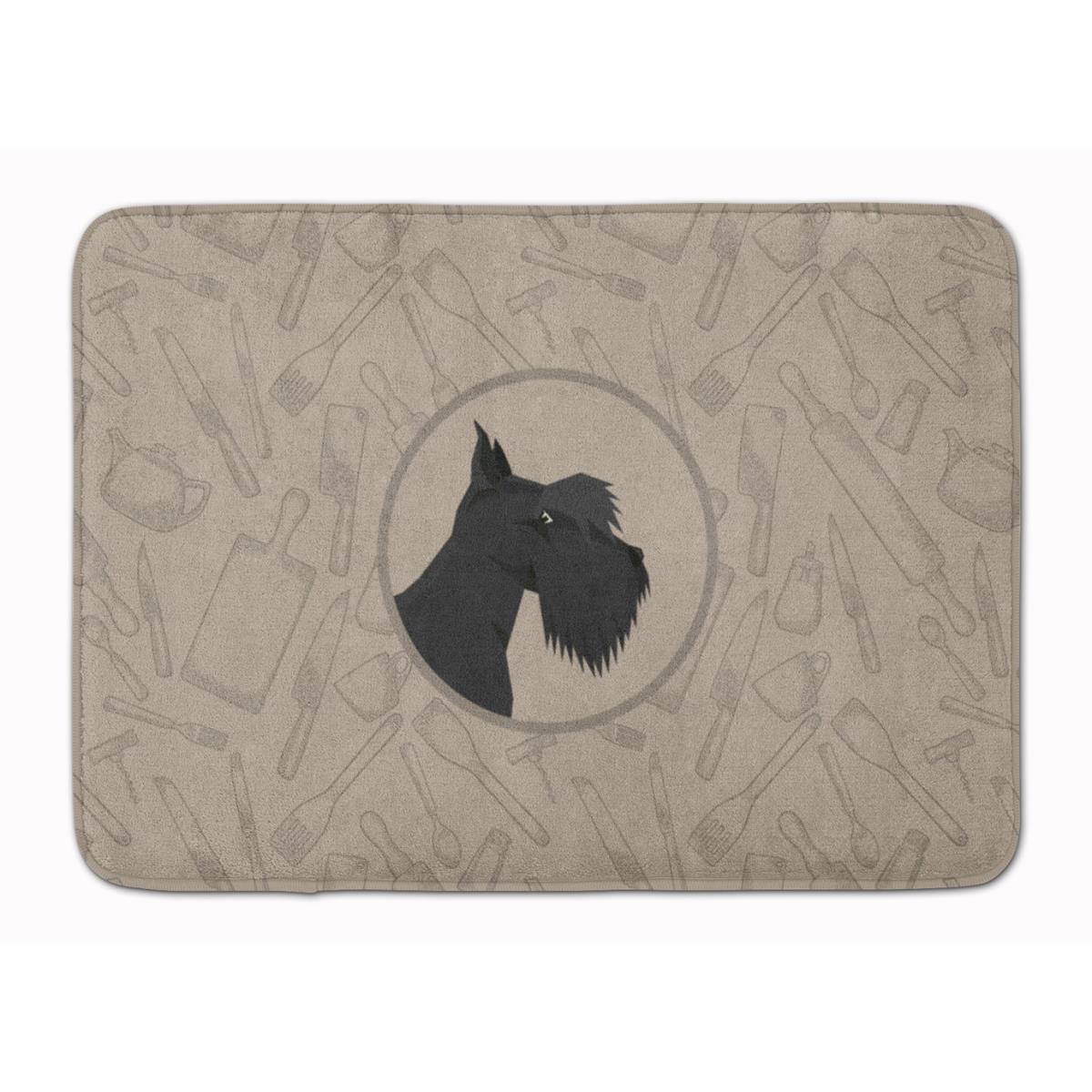 CK2207RUG Scottish Terrier in the Kitchen Machine Washable Memory Foam Mat