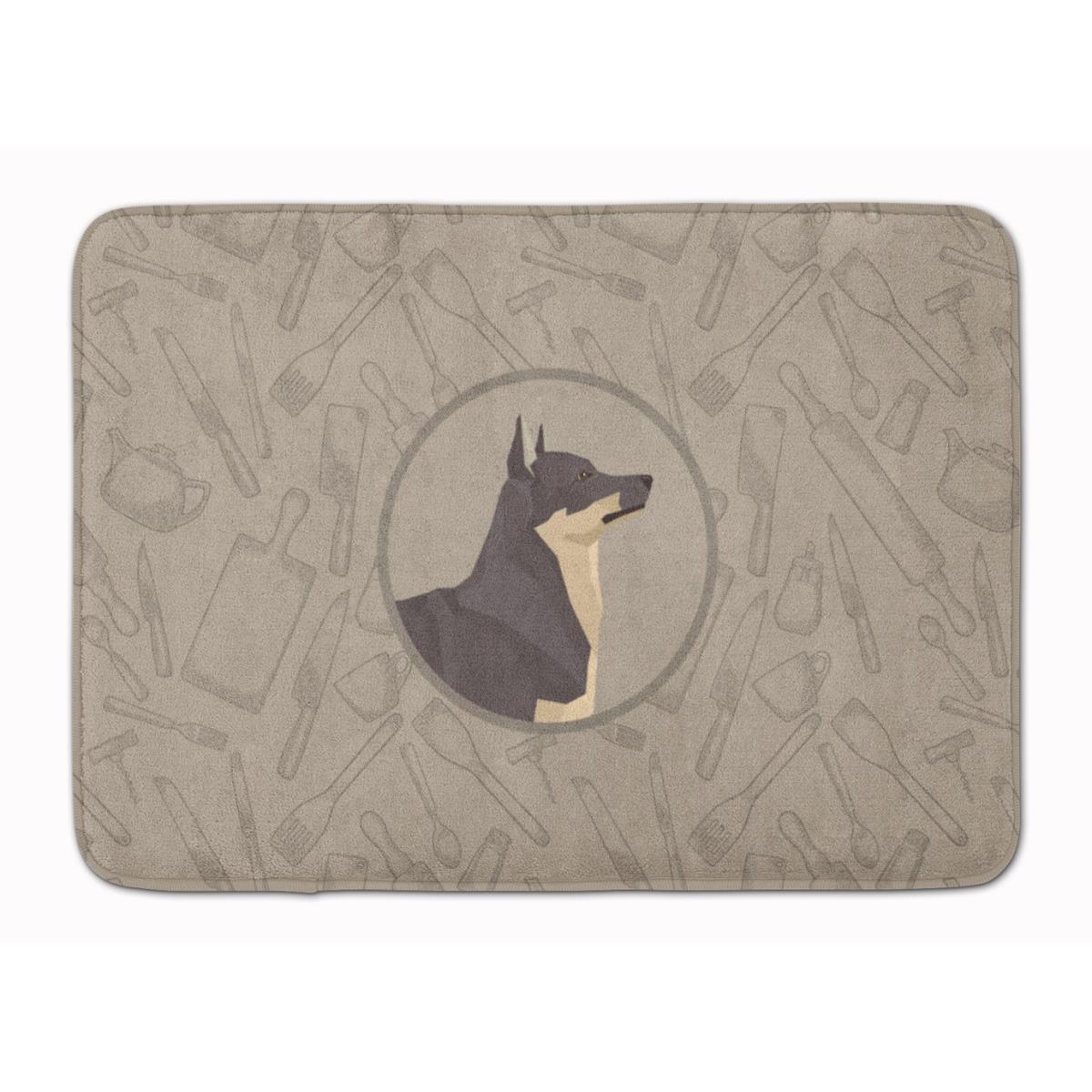 Swedish Vallhund in the Kitchen Machine Washable Memory Foam Mat